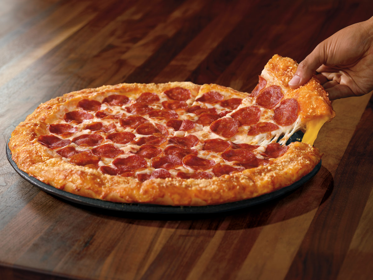 YUM and GrubHub brand large pizza