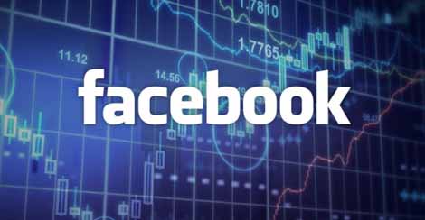 White Facebook name in front of stock prices