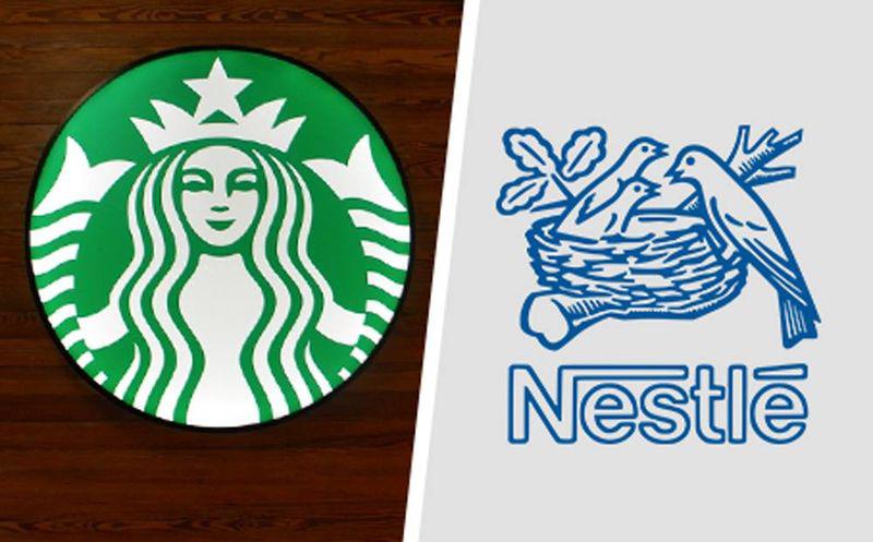 Nestle logo & Starbucks logo